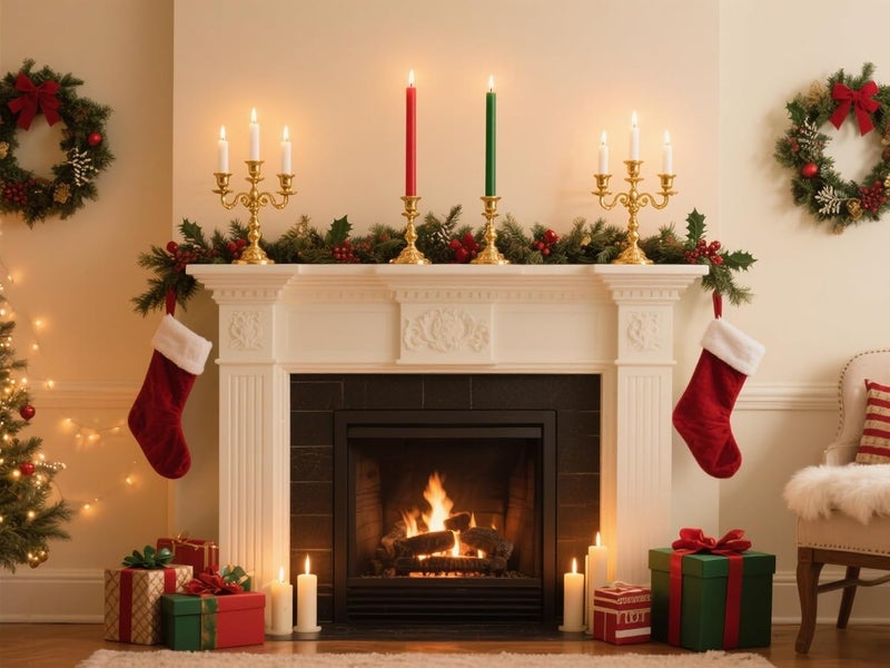 Sihuida 4 Red 4 Green and 4 White Taper Candle Set, 10 Inch Unscented Dripless Candlesticks, Long-Lasting Burn Time of 7-8 Hours, Perfect for Christmas Home Décor Dinner Party - Image 4
